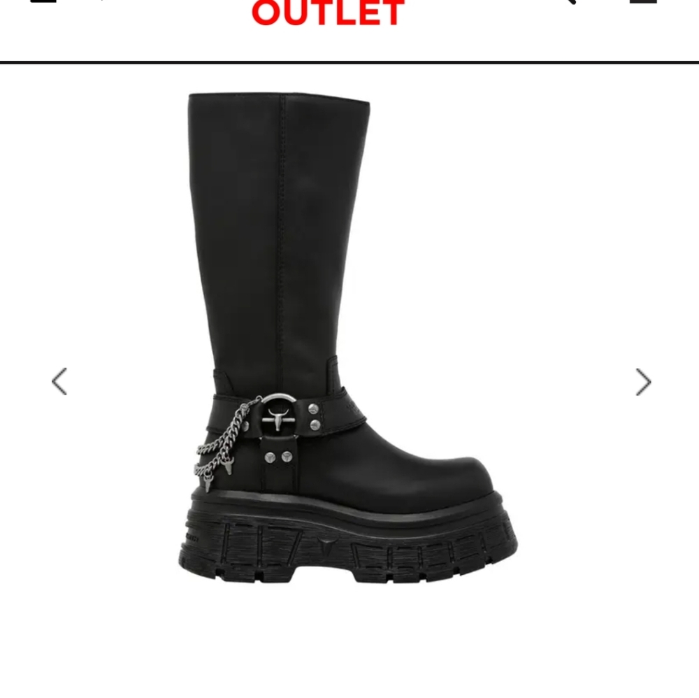 Dolls Kill Scandalous leather boot. New